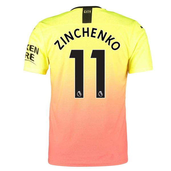 Camiseta Manchester City NO.11 Zinchenko 3ª 2019 2020 Naranja